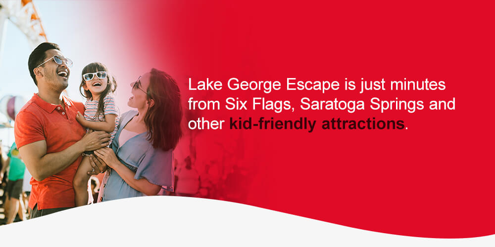 Lake George Escape is hailed as one of the best family RV parks on the East Coast because it's just minutes from Six Flags, Saratoga Springs and other kid-friendly attractions.