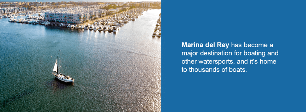Marina del Rey has become a major destination for boating and other watersports, and it's home to thousands of boats.