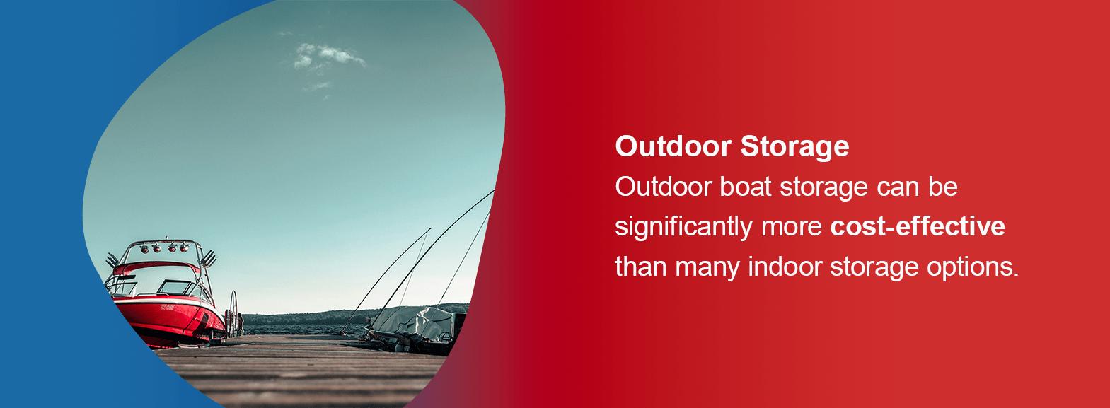 Outdoor Storage - Outdoor boat storage can be significantly more cost-effective than many indoor storage options. 