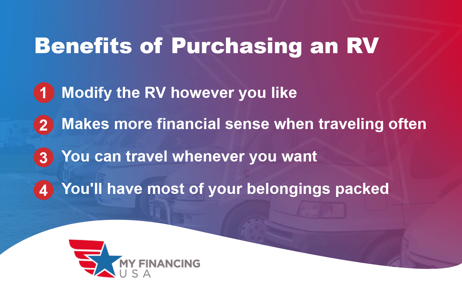 Benefits of purchasing an RV