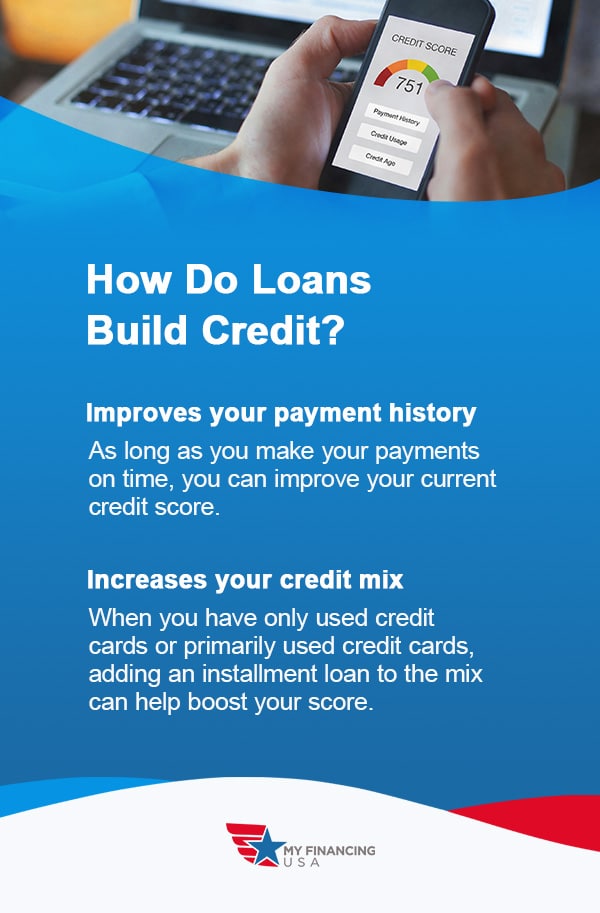 Do Installment Loans Build Credit? Improves your payment history and increases your credit mix.